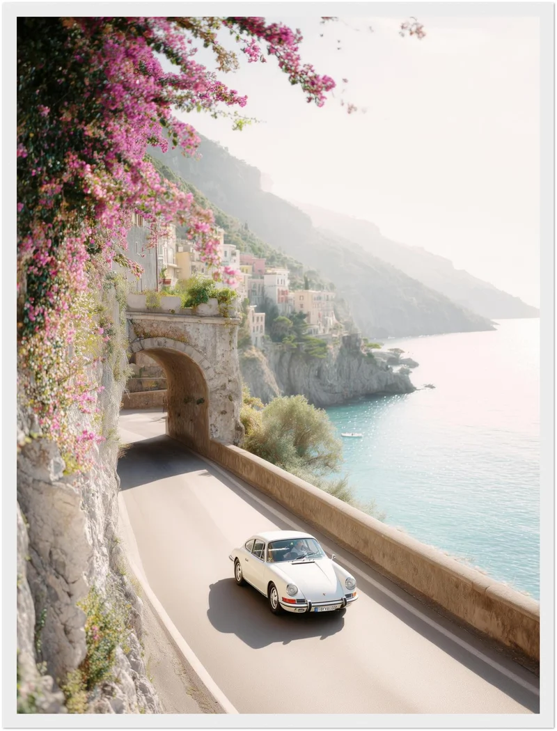 Amalfi Küstenstraße im Sommer Poster