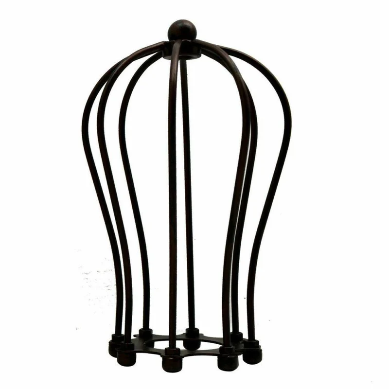Ballonform Rustikaler roter Metalldrahtkäfig-lampenschirm für hängeleuchte~1267
