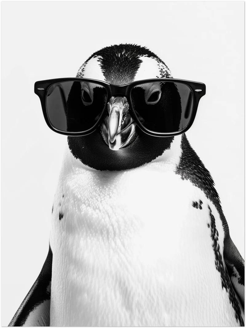 Pinguin mit Sonnenbrille Leinwand