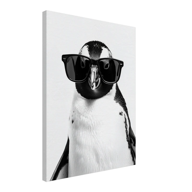 Pinguin mit Sonnenbrille Leinwand