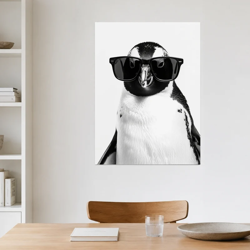 Pinguin mit Sonnenbrille Leinwand
