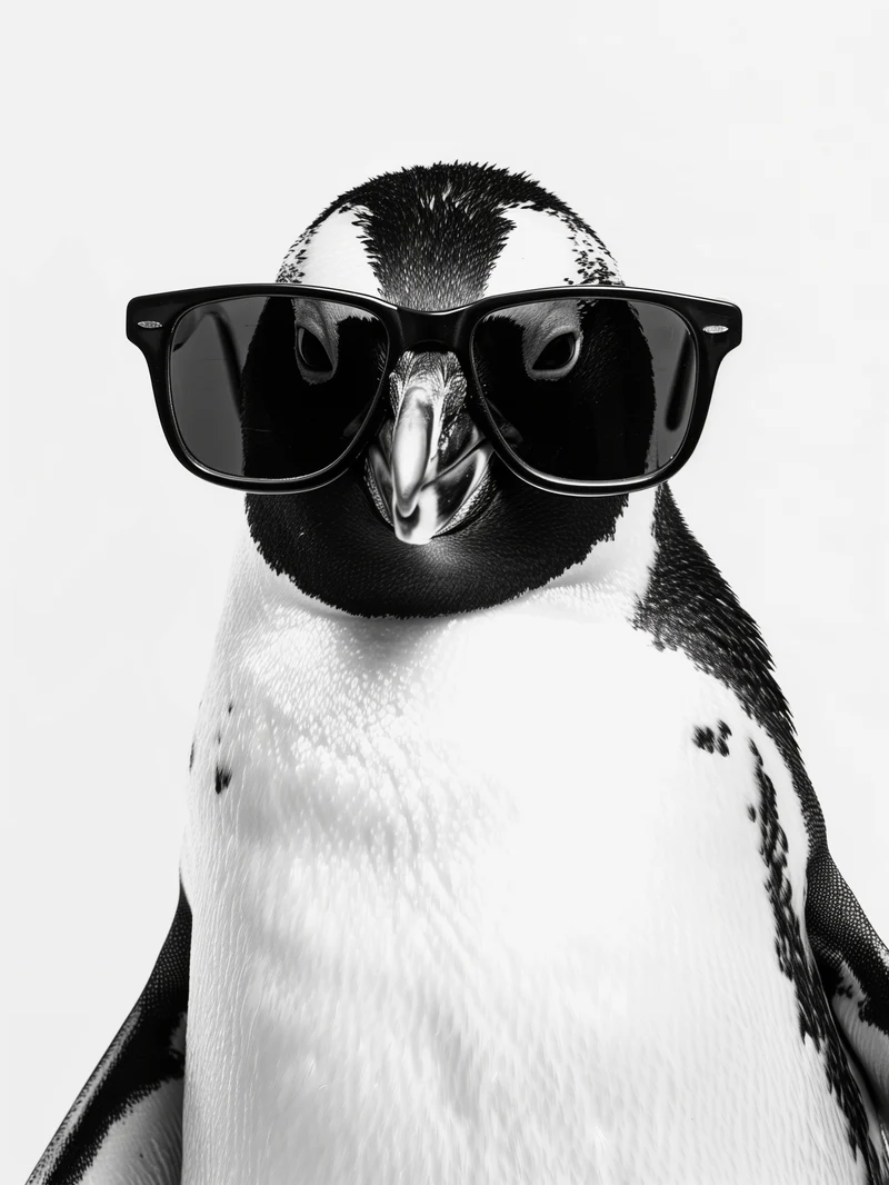 Pinguin mit Sonnenbrille Poster