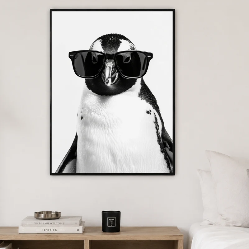 Pinguin mit Sonnenbrille Poster