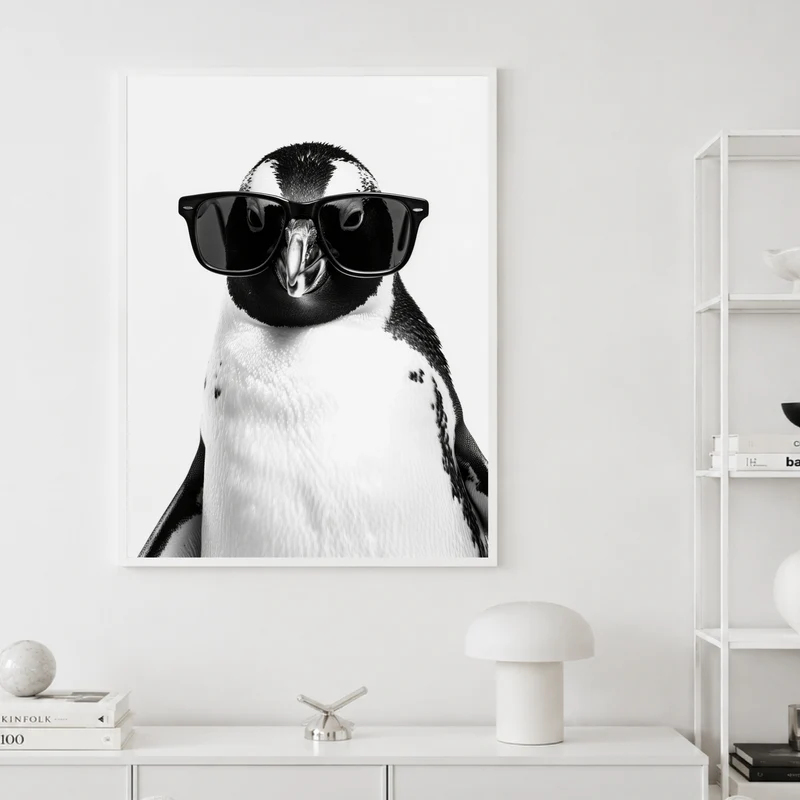 Pinguin mit Sonnenbrille Poster