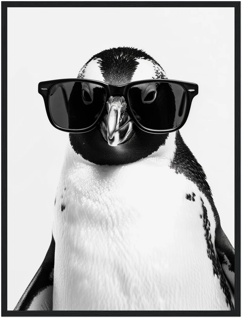 Pinguin mit Sonnenbrille Poster