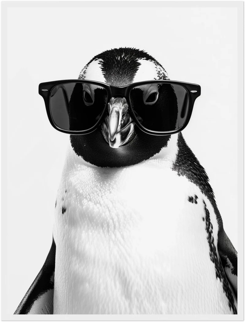 Pinguin mit Sonnenbrille Poster