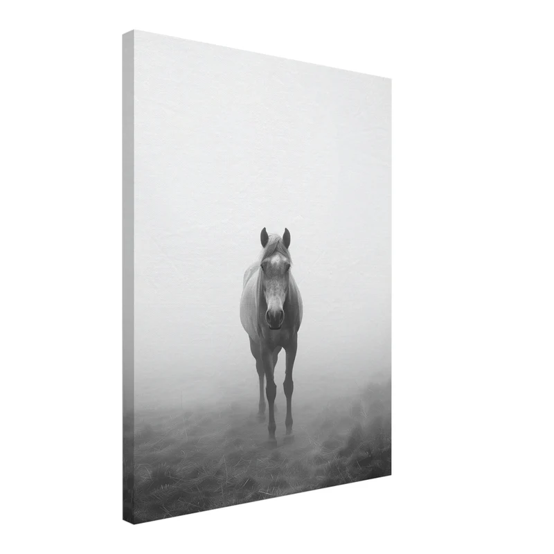 Pferd im Nebel Leinwand