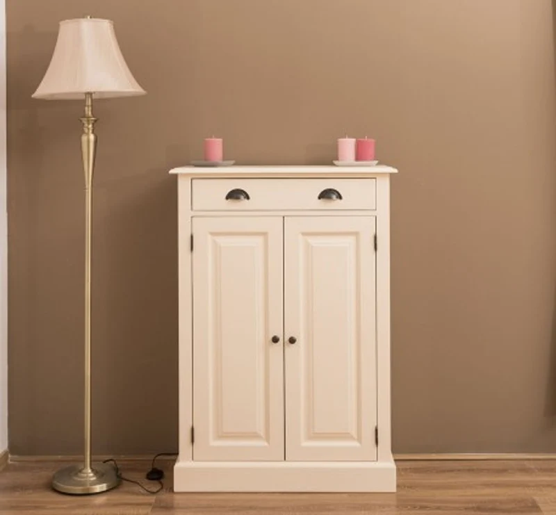 Casa Padrino Schrank im Landhausstil mit 2 Türen und 1 Schublade, 85 x 35 x 120 cm