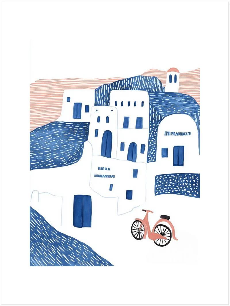 Santorini Poster Set