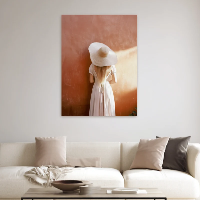 Frau im Sonnenlicht Leinwand