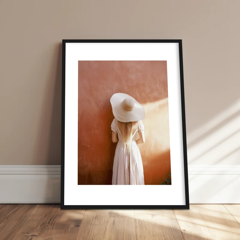 Frau im Sonnenlicht Poster