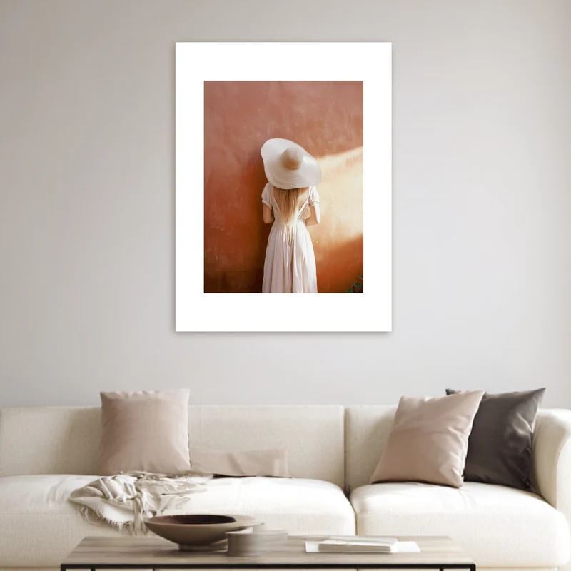 Frau im Sonnenlicht Poster