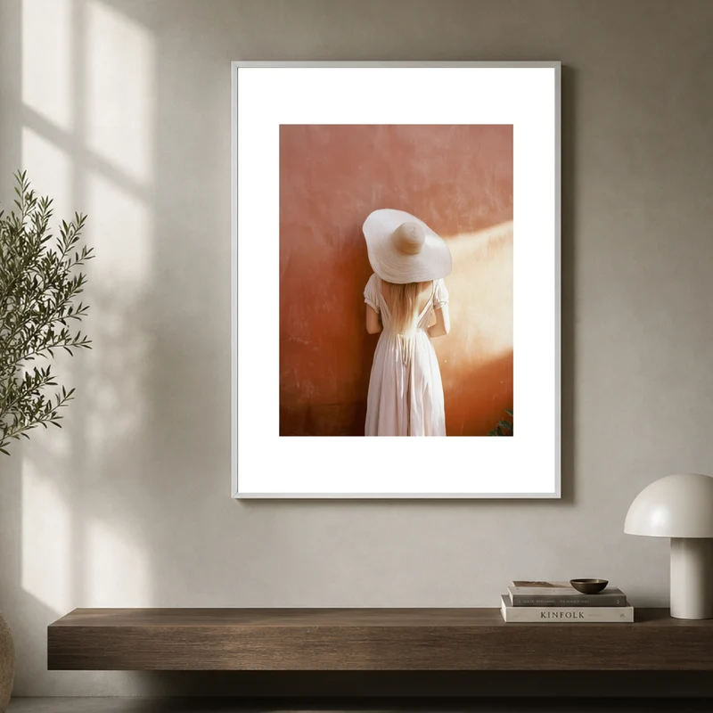 Frau im Sonnenlicht Poster