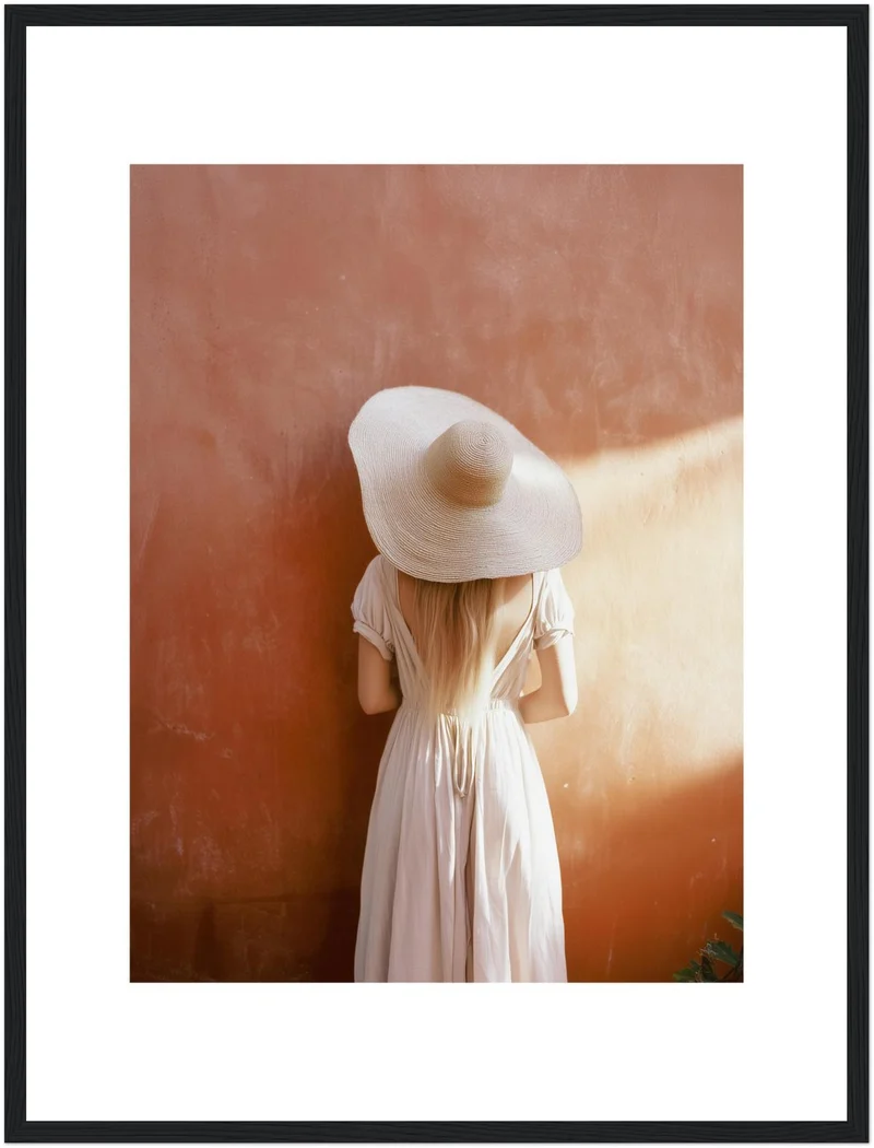Frau im Sonnenlicht Poster