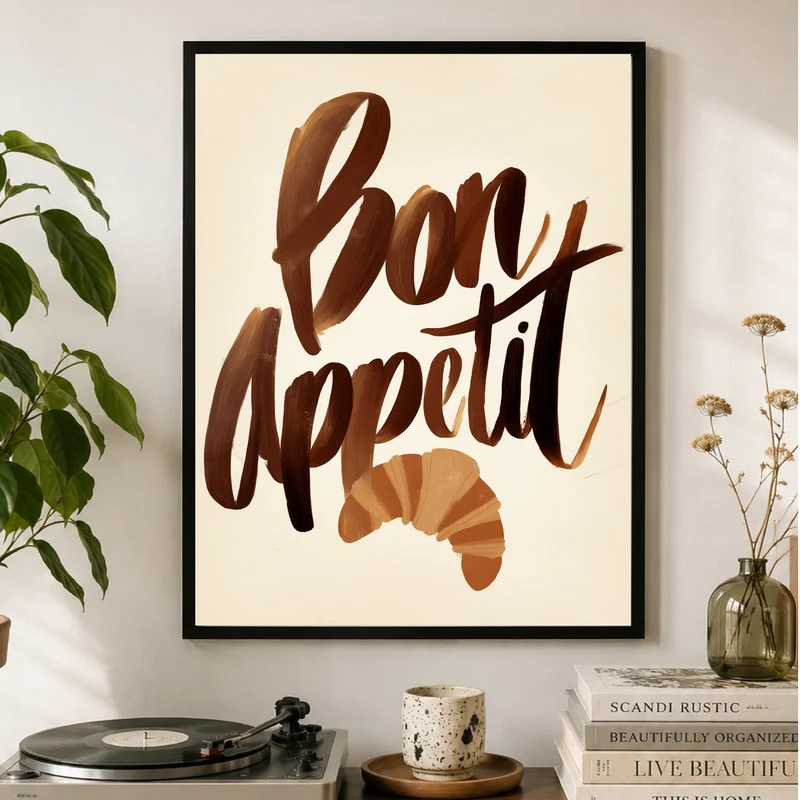 Bon Appétit Schriftzug Poster