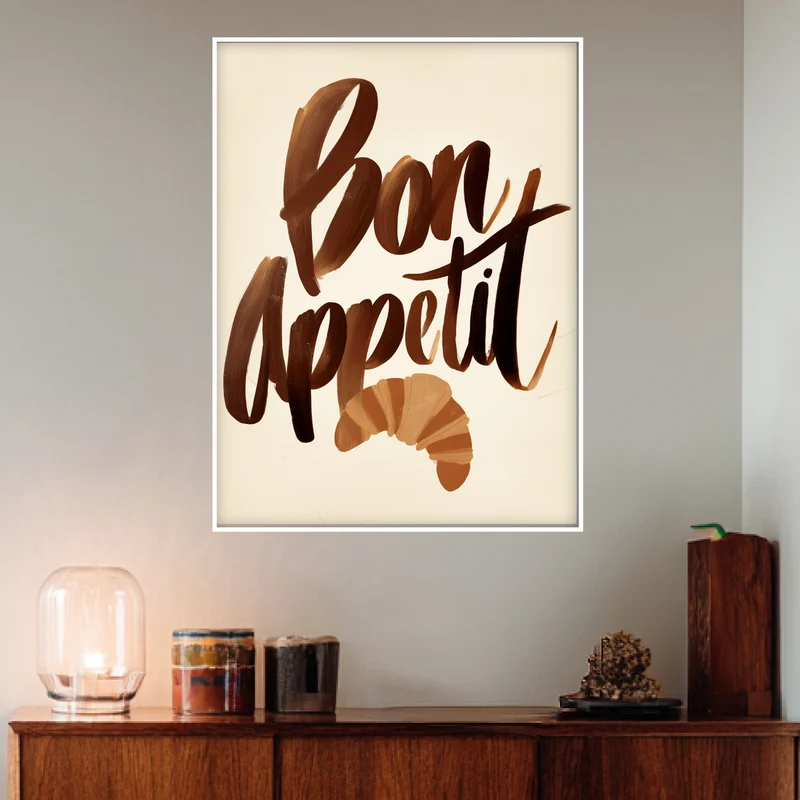 Bon Appétit Schriftzug Poster