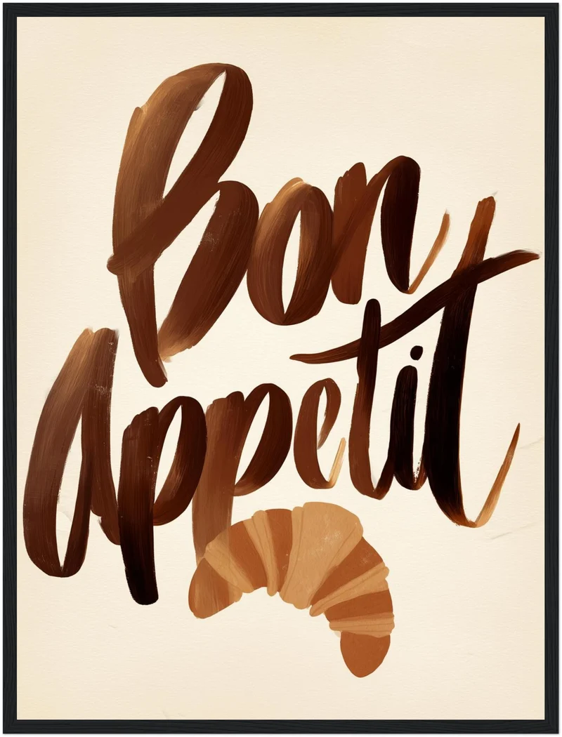 Bon Appétit Schriftzug Poster
