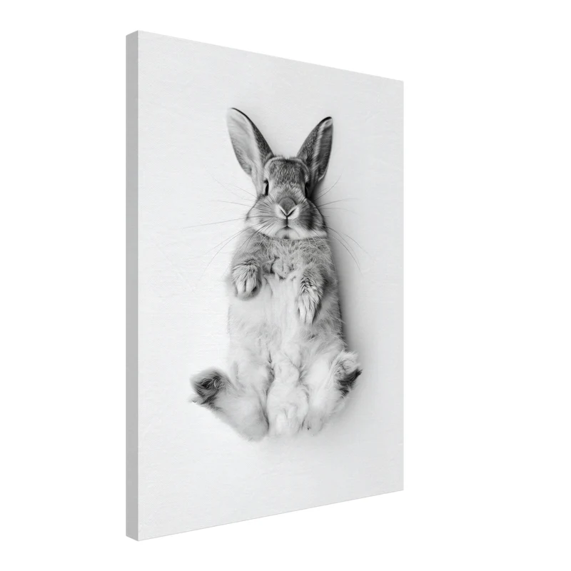 Kaninchen Schwarz Weiss Leinwand