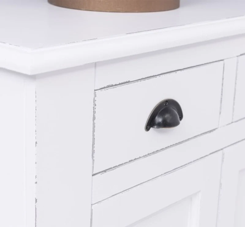 Casa Padrino Sideboard im Landhausstil mit 2 Türen und 2 Schubladen, 90 x 47 x 93 cm