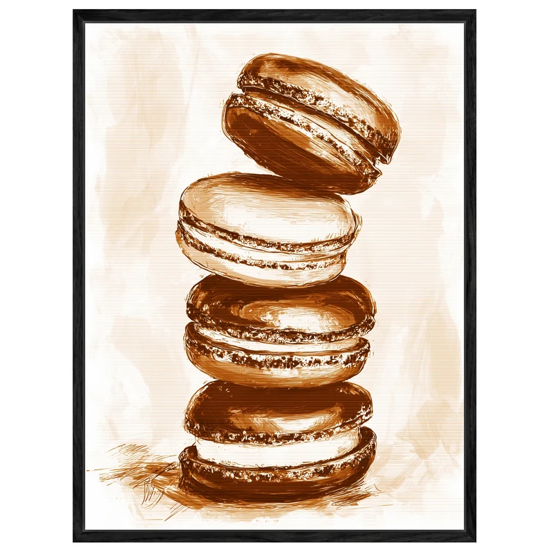 Gestapelte Macarons Vintage Leinwand
