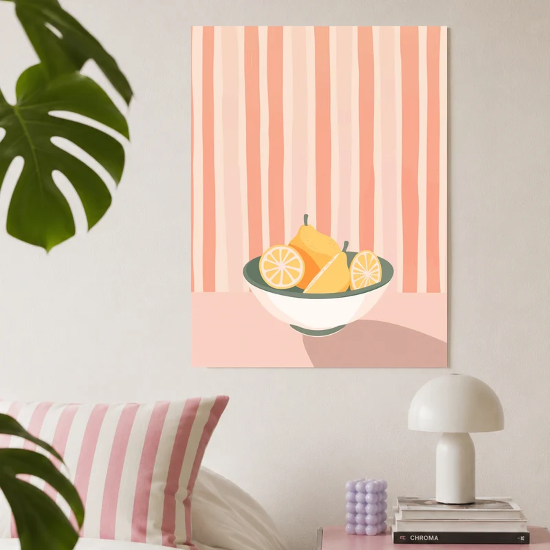 Zitronen in Schale Poster