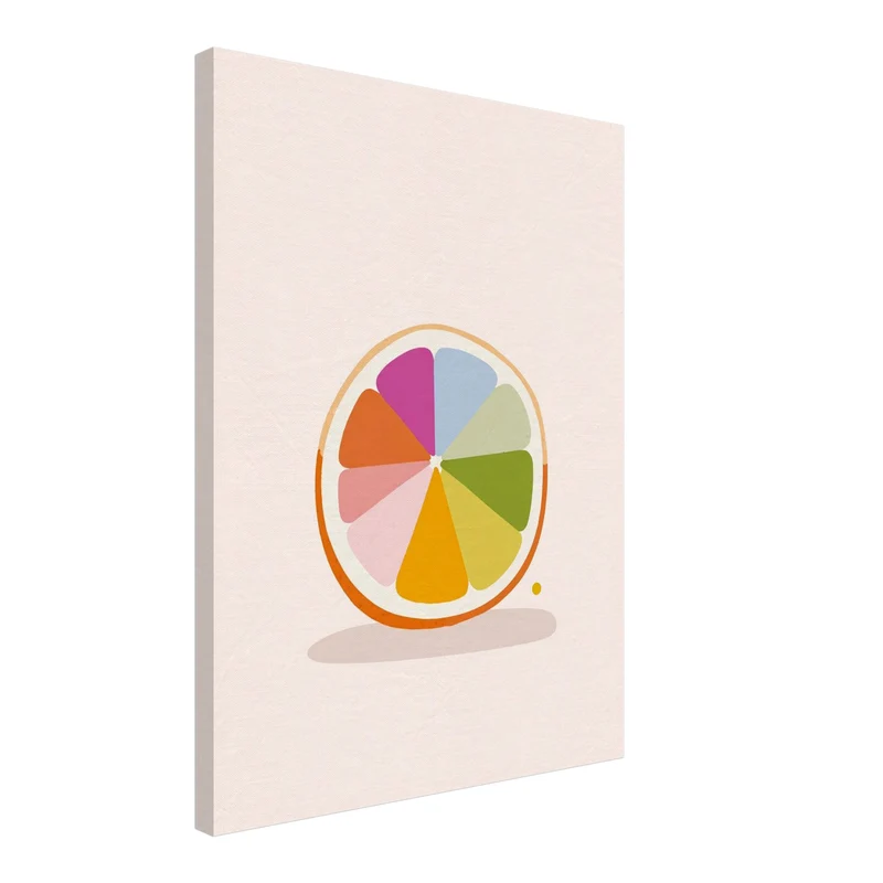 Bunte Zitrusscheibe Leinwandbild