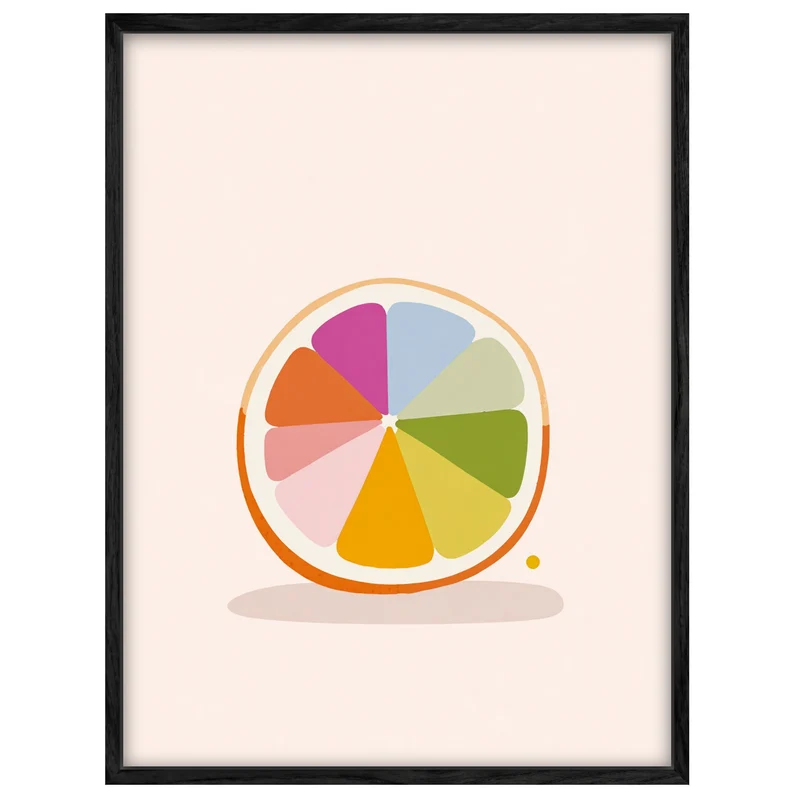 Bunte Zitrusscheibe Leinwandbild