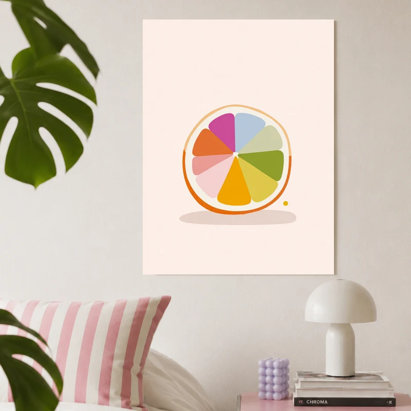 Bunte Zitrusscheibe Poster