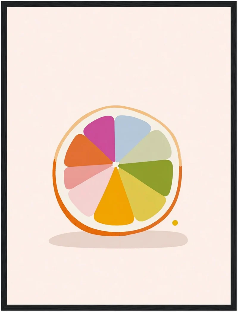 Bunte Zitrusscheibe Poster