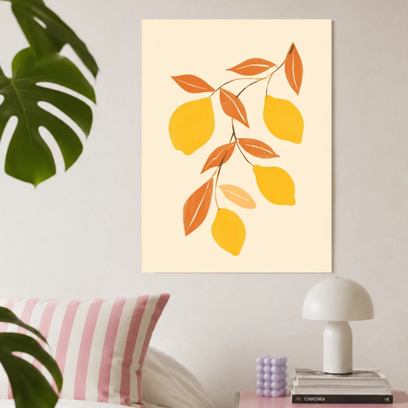 Zitronenzweig Illustration Poster