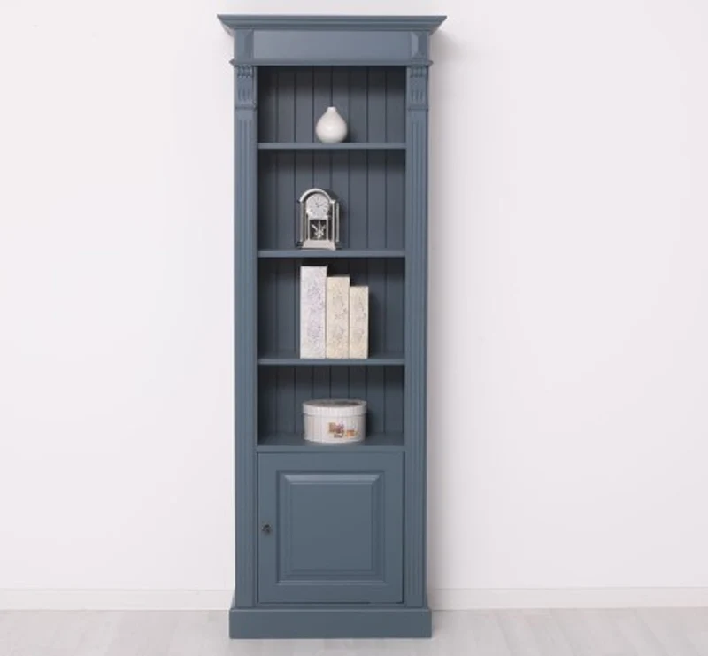 Casa Padrino Bücherregal im Landhausstil mit 1 Tür, 71 x 39 x 197 cm