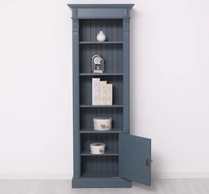 Casa Padrino Bücherregal im Landhausstil mit 1 Tür, 71 x 39 x 197 cm