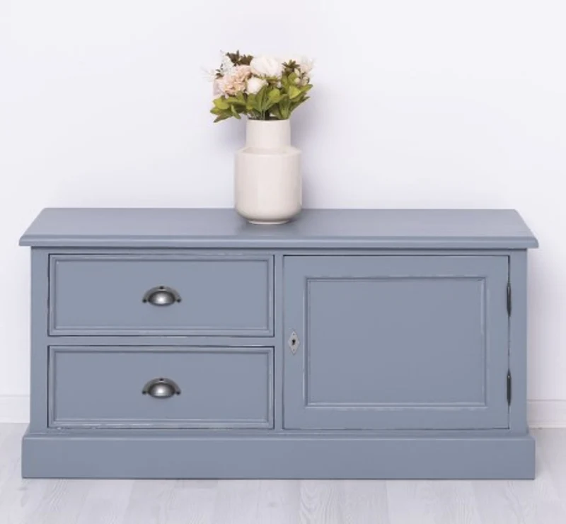 Casa Padrino TV Schrank im Landhausstil mit 1 Tür und 2 Schubladen, 120 x 40 x 57 cm
