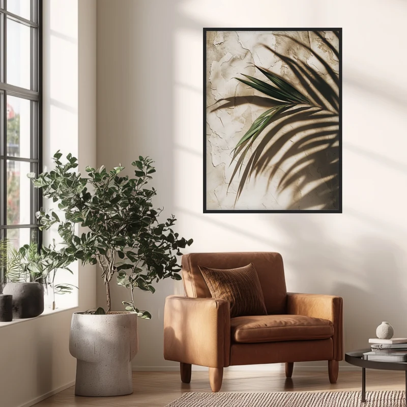 Palmschatten auf Putz Poster