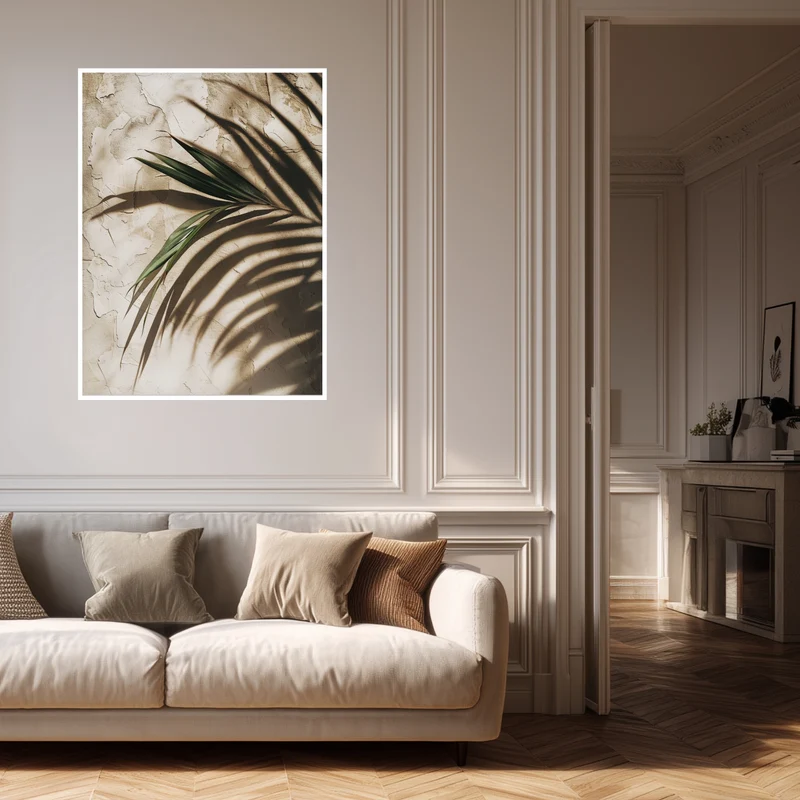 Palmschatten auf Putz Poster