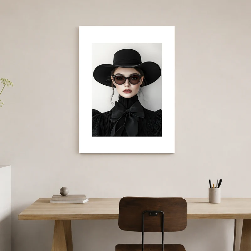 Frau mit Hut Poster