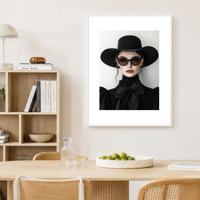 Frau mit Hut Poster