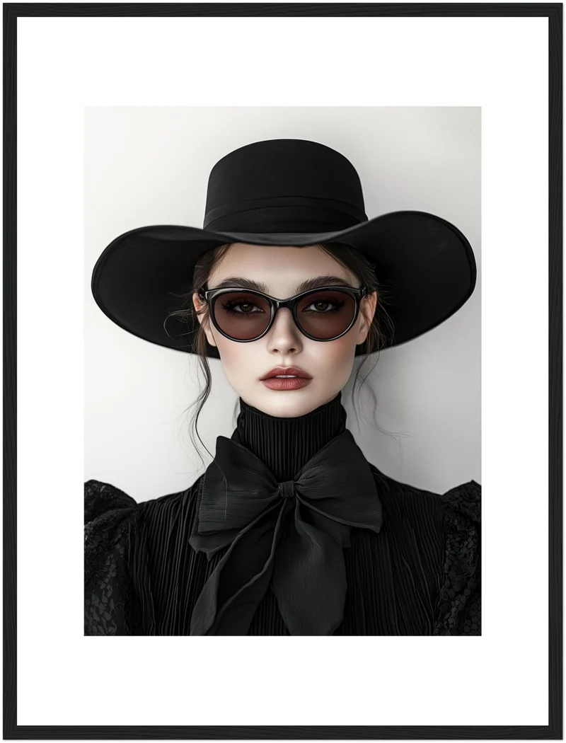 Frau mit Hut Poster