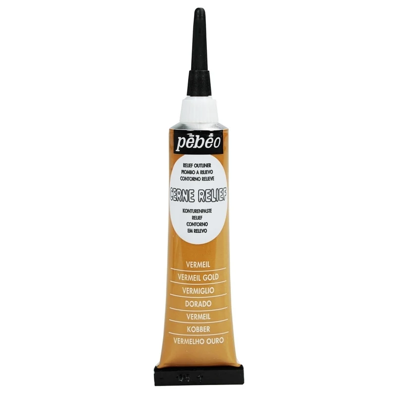 Pebeo - Glass & Tile Outliner - Cerne Relief - Vermeil Gold 20ml