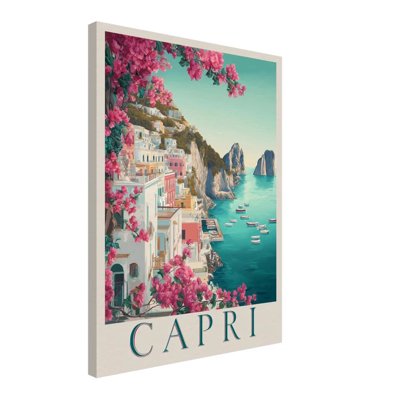 Capri im Bougainvillea-Glanz Leinwand