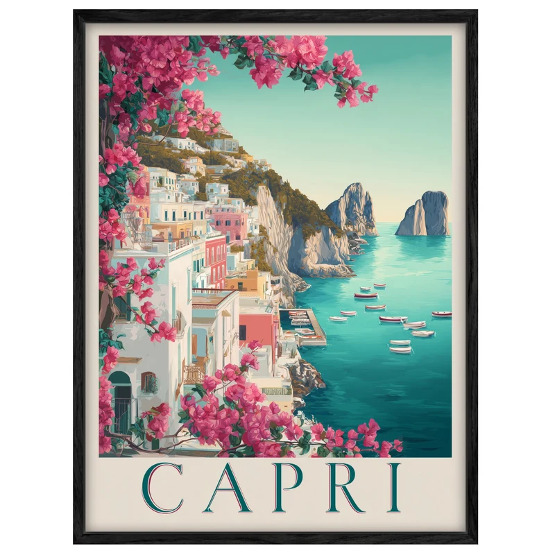 Capri im Bougainvillea-Glanz Leinwand
