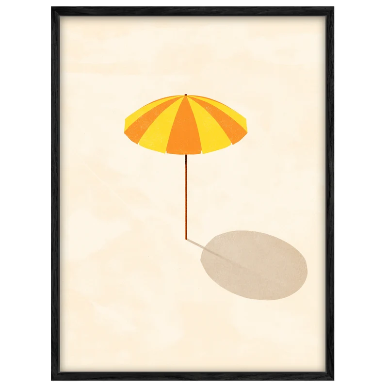 Sonnenschirm minimalistisch Leinwandbild