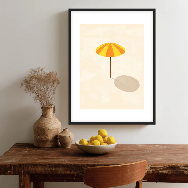 Sonnenschirm minimalistisch Poster