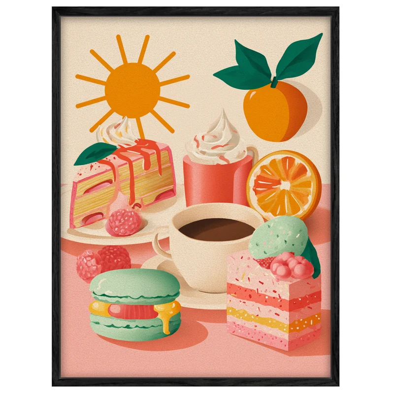 Fruchtige Dessertfreuden Leinwandbild