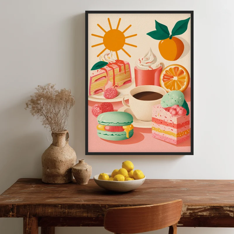 Fruchtige Dessertfreuden Poster