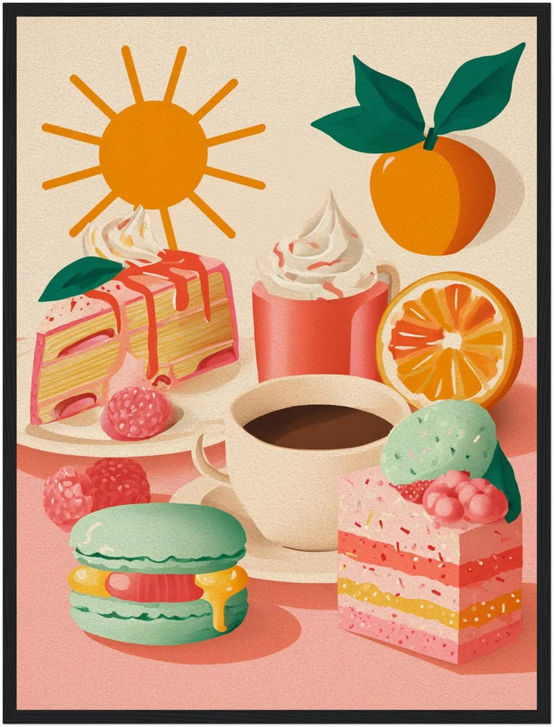 Fruchtige Dessertfreuden Poster