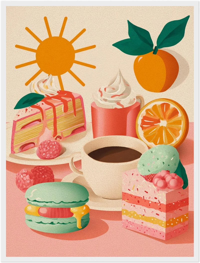 Fruchtige Dessertfreuden Poster