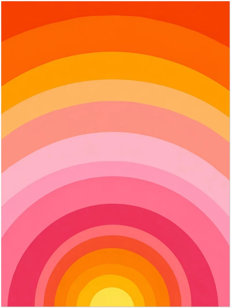 Regenbogen Kreise Leinwandbild