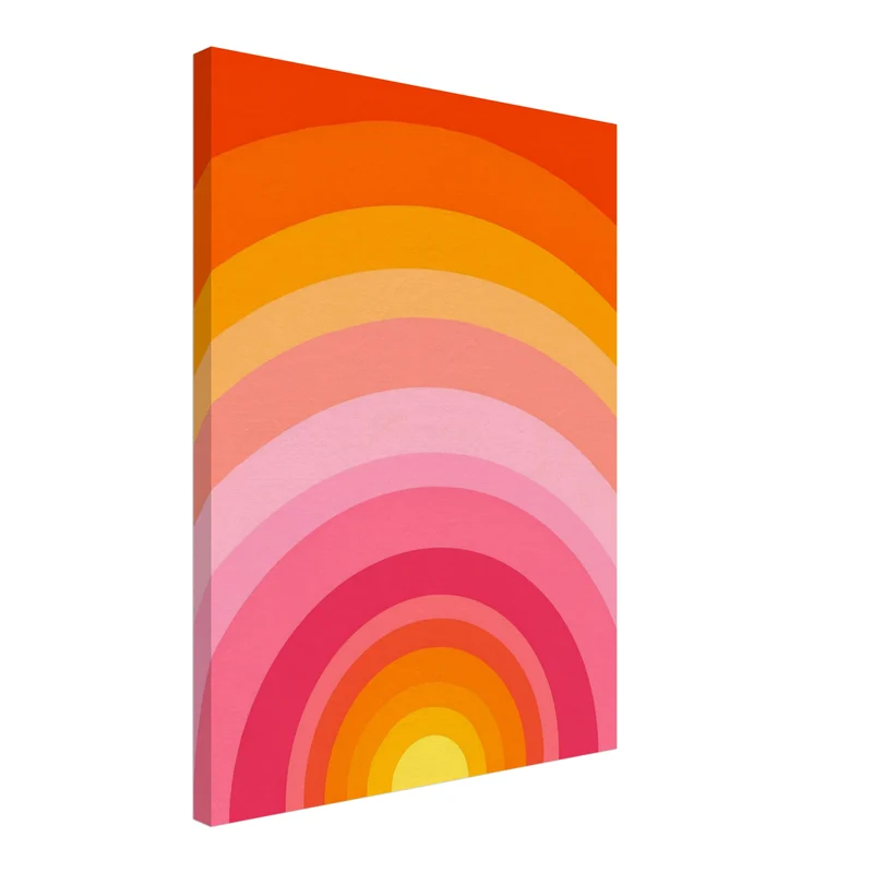 Regenbogen Kreise Leinwandbild