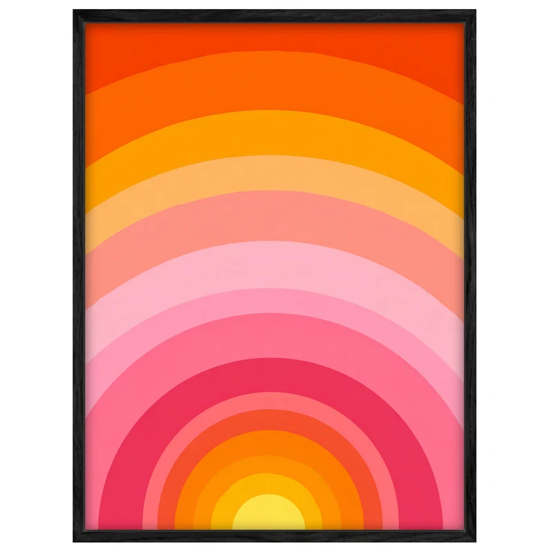 Regenbogen Kreise Leinwandbild